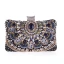 Chic / Belle Noire Carrés Pochette 2020 Métal Faux Diamant Perlage