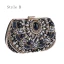 Chic / Belle Noire Carrés Pochette 2020 Métal Faux Diamant Perlage