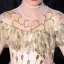 Vintage / Retro Gold See-through Birthday Flower Girl Dresses 2020 Ball Gown High Neck Short Sleeve Beading Appliques Sequins Sweep Train Ruffle