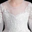 Victorian Style Champagne See-through Flower Girl Dresses 2020 Ball Gown Scoop Neck Puffy 3/4 Sleeve Appliques Lace Sequins Sweep Train