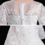 Victorian Style Champagne See-through Flower Girl Dresses 2020 Ball Gown Scoop Neck Puffy 3/4 Sleeve Appliques Lace Sequins Sweep Train