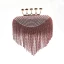 Mode Argenté Carrés Pochette 2020 Métal Faux Diamant Gland