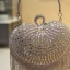 Mode Argenté Cuir Verni Forme de coeur Pochette 2020 Métal Faux Diamant Gland
