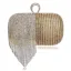 Deux tons Doré Cuir Verni Carrés Pochette 2020 Métal Faux Diamant Gland
