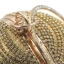 Piękne Złote Skóry Lakierowanej Rhinestone Okrągłe Kopertówki 2020
