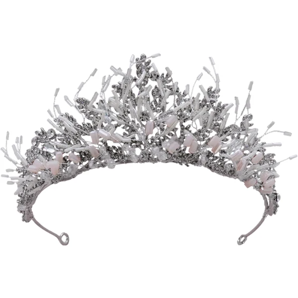 Elegant Sølv Beading Rhinestone Tiara 2020 Metall Har Tilbehor Bryllup