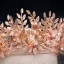 Chinese style Rose Gold Bridal Jewelry 2020 Alloy Leaf Pearl Tassel Earrings Tiara Wedding Accessories