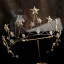 Modest / Simple Gold Tiara Bridal Hair Accessories 2020 Alloy Star Beading Rhinestone Wedding Accessories