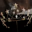 Modest / Simple Gold Tiara Bridal Hair Accessories 2020 Alloy Star Beading Rhinestone Wedding Accessories