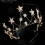 Modest / Simple Gold Tiara Bridal Hair Accessories 2020 Alloy Star Beading Rhinestone Wedding Accessories