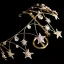Modest / Simple Gold Tiara Bridal Hair Accessories 2020 Alloy Star Beading Rhinestone Wedding Accessories