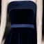Chic / Beautiful Navy Blue Velour Evening Dresses  2020 A-Line / Princess Strapless Sleeveless Sash Floor-Length / Long Backless Formal Dresses