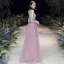Blomsterfe Rødmende Rosa Selskapskjoler 2020 Prinsesse Kjæreste Uten Ermer Blomst Appliques Blonder Beading Lange Buste Ryggløse Formelle Kjoler