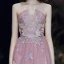 Blomsterfe Rødmende Rosa Selskapskjoler 2020 Prinsesse Kjæreste Uten Ermer Blomst Appliques Blonder Beading Lange Buste Ryggløse Formelle Kjoler