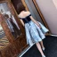 Fashion Navy Blue Homecoming Graduation Dresses 2020 Ball Gown Off-The-Shoulder Short Sleeve Flower Ruffle Knee-Length Backless Formal Dresses