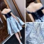 Fashion Navy Blue Homecoming Graduation Dresses 2020 Ball Gown Off-The-Shoulder Short Sleeve Flower Ruffle Knee-Length Backless Formal Dresses