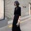 Vintage / Originale Noire Transparentes Robe De Soirée 2020 Gaine / Ajustement Col Haut 3/4 Manches Paillettes Gland Longue Robe De Ceremonie