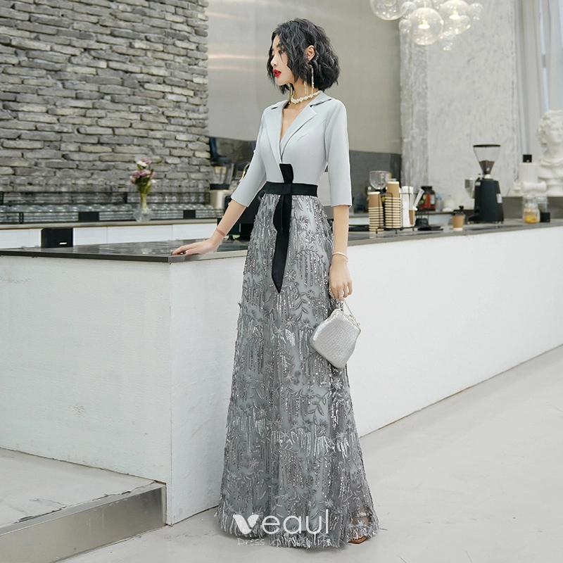 Grey evening clearance skirt