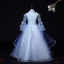 Flower Fairy Lilac Birthday Flower Girl Dresses 2020 Ball Gown High Neck Long Sleeve Appliques Flower Beading Floor-Length / Long Ruffle