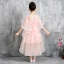 High Low Pearl Pink Flower Girl Dresses 2020 A-Line / Princess See-through Scoop Neck 1/2 Sleeves Appliques Lace Beading Asymmetrical Ruffle