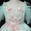High Low Mint Green Birthday Flower Girl Dresses 2020 Ball Gown Spaghetti Straps Short Sleeve Backless Appliques Lace Pearl Rhinestone Sequins Asymmetrical Ruffle