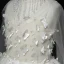 Fée Des Fleurs Blanche Transparentes Robe Ceremonie Fille 2020 Robe Boule Encolure Dégagée Sans Manches Appliques Papillon Perlage Gland Asymétrique Watteau Train Volants