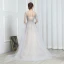 Illusion Champagne Gris Transparentes Robe De Soirée 2020 Princesse Encolure Dégagée Manches Courtes Paillettes Perlage Glitter Tulle Watteau Train Robe De Ceremonie