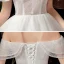 Schöne Ivory / Creme Hochzeits Brautkleider / Hochzeitskleider 2020 Ballkleid Off Shoulder Kurze Ärmel Rückenfreies Glanz Tülle Kapelle-Schleppe Rüschen