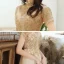 Chic / Beautiful Gold See-through Evening Dresses  2020 A-Line / Princess High Neck Short Sleeve Beading Appliques Sequins Floor-Length / Long Ruffle Formal Dresses
