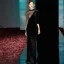 Fashion Black Evening Dresses  2020 Trumpet / Mermaid High Neck 3/4 Sleeve Beading Glitter Polyester Floor-Length / Long Formal Dresses