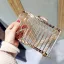 Fashion Gold Pierced Metal Square Clutch Bags 2020