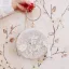 Fashion Beige Round Clutch Bags 2020 Metal Beading Pearl 3D Lace Tassel
