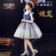 Starry Sky Navy Blue Birthday Flower Girl Dresses 2023 Ball Gown Scoop Neck Sleeveless Star Sequins Short Ruffle