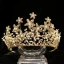 Charming Gold Bridal Jewelry 2020 Alloy Rhinestone Flower Beading Tiara Earrings Wedding Accessories