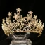 Charming Gold Bridal Jewelry 2020 Alloy Rhinestone Flower Beading Tiara Earrings Wedding Accessories