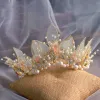 Flower Fairy Gold Butterfly Bridal Hair Accessories 2020 Alloy Pearl Rhinestone Tiara Wedding Accessories