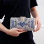 Élégant Bleu Roi Faux Diamant Carrés Pochette 2020 Métal Perlage