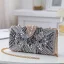Élégant Bleu Roi Faux Diamant Carrés Pochette 2020 Métal Perlage