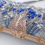Élégant Bleu Roi Faux Diamant Carrés Pochette 2020 Métal Perlage
