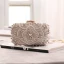 Chic / Beautiful Silver Square Clutch Bags 2020 Metal Beading Pearl Rhinestone