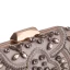 Chic / Beautiful Silver Square Clutch Bags 2020 Metal Beading Pearl Rhinestone