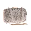 Chic / Beautiful Silver Square Clutch Bags 2020 Metal Beading Pearl Rhinestone