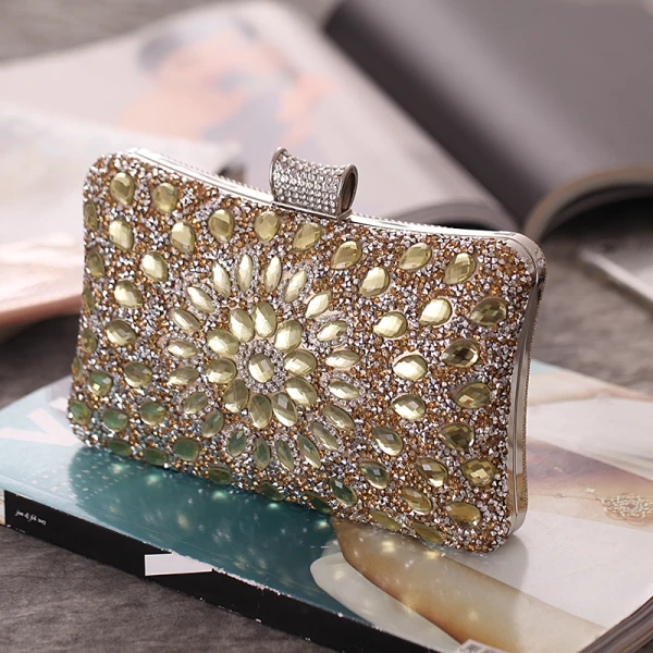 Piękne Królewski Niebieski Rhinestone Kwadratowe Kopertówki 2020