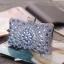 Piękne Królewski Niebieski Rhinestone Kwadratowe Kopertówki 2020