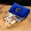 Chinese style Vintage / Retro Royal Blue Velour Beading Square Clutch Bags 2020