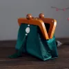 Vintage Chinesischer Stil Dunkelgrün Velour Quaste Quadratische Clutch Tasche 2020