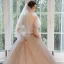 Elegant Pearl Pink Prom Dresses 2020 Ball Gown Off-The-Shoulder Short Sleeve Rhinestone Sash Glitter Tulle Chapel Train Ruffle Backless Formal Dresses
