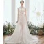 Illusion Ivoire Chiffon Été La Mariée Robe De Mariée 2020 Princesse Encolure Dégagée Sans Manches Appliques En Dentelle Perlage Tribunal Train Volants