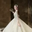 Illusion Champagne See-through Bridal Wedding Dresses 2020 Ball Gown Scoop Neck 3/4 Sleeve Backless Pierced Appliques Lace Beading Cathedral Train Ruffle
