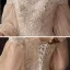 Victorian Style Champagne Bridal Wedding Dresses 2020 Ball Gown Off-The-Shoulder Puffy Long Sleeve Backless Appliques Sequins Beading Glitter Tulle Cathedral Train Ruffle